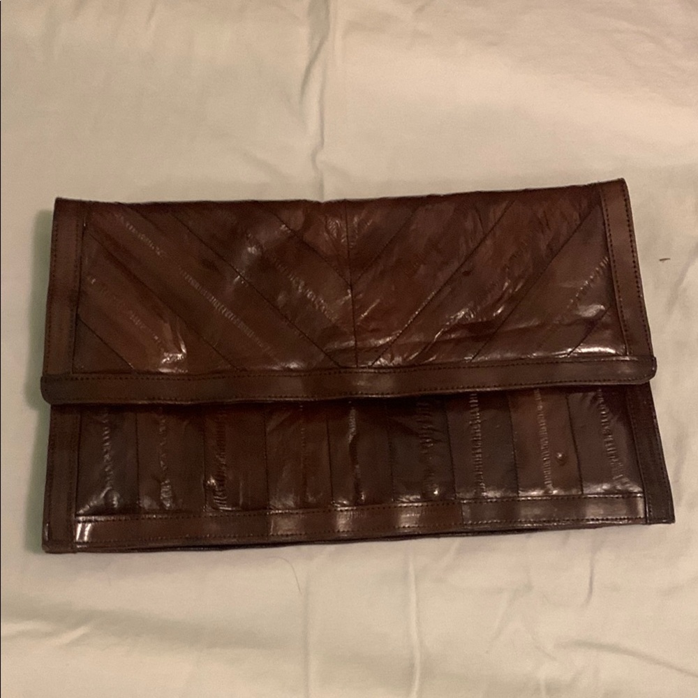Vintage eel skin clutch